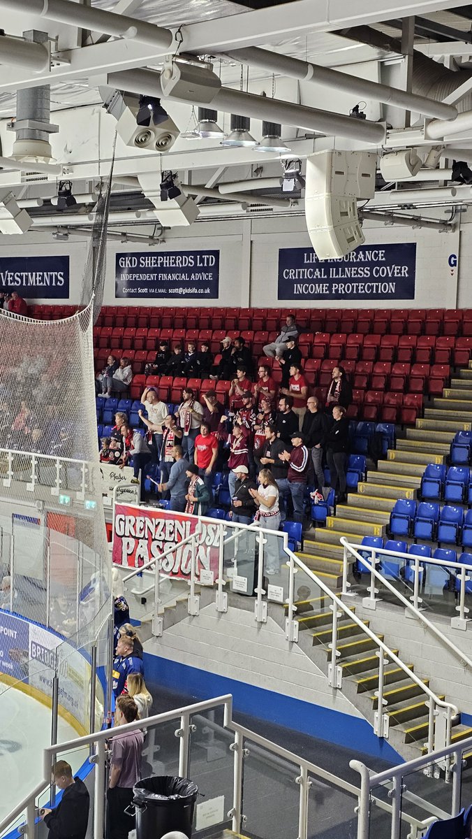 DeanoPH1's tweet photo. Looks like these German lot didn't get the message about not having a atmosphere at the hockey in Dundee. Just need them to bust out a ABBA song https://t.co/fbJ4nJ9ux9