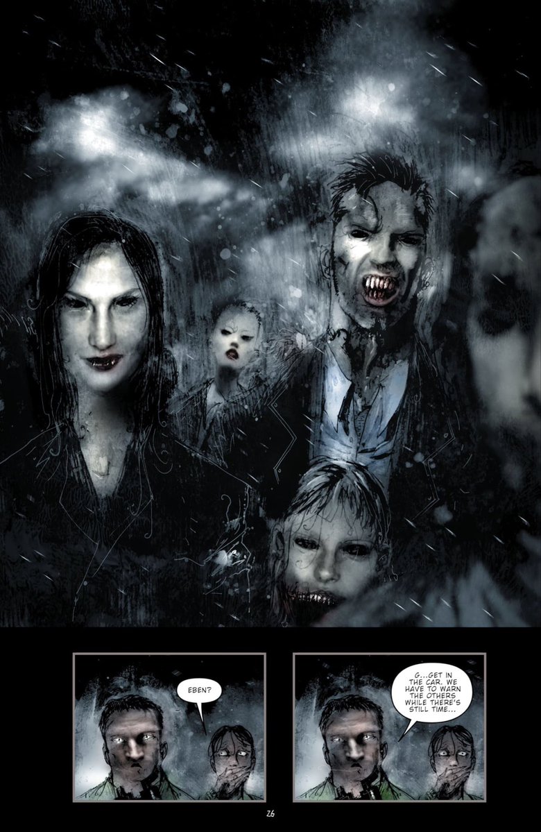 Dead_Man_Walker's tweet photo. I still adore them. Genuinely an inspired choice to make vampires basically human sharks
The original art is gorgeous and fun fact: the protagonist is implied to be native in the comic https://t.co/2Sw1jix7gT