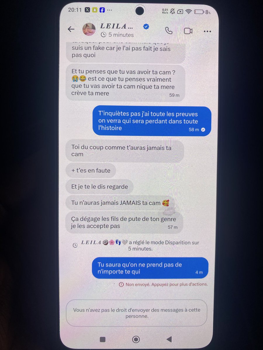 Lemecdu14200's tweet photo. Bonsoir à tous faites attention à cette grosse arnaquese de @Domleilaaa et @dommleila  elle a deux comptes lorsque tu paye tu recevras  jamais ta cam https://t.co/qE2prCZuaH