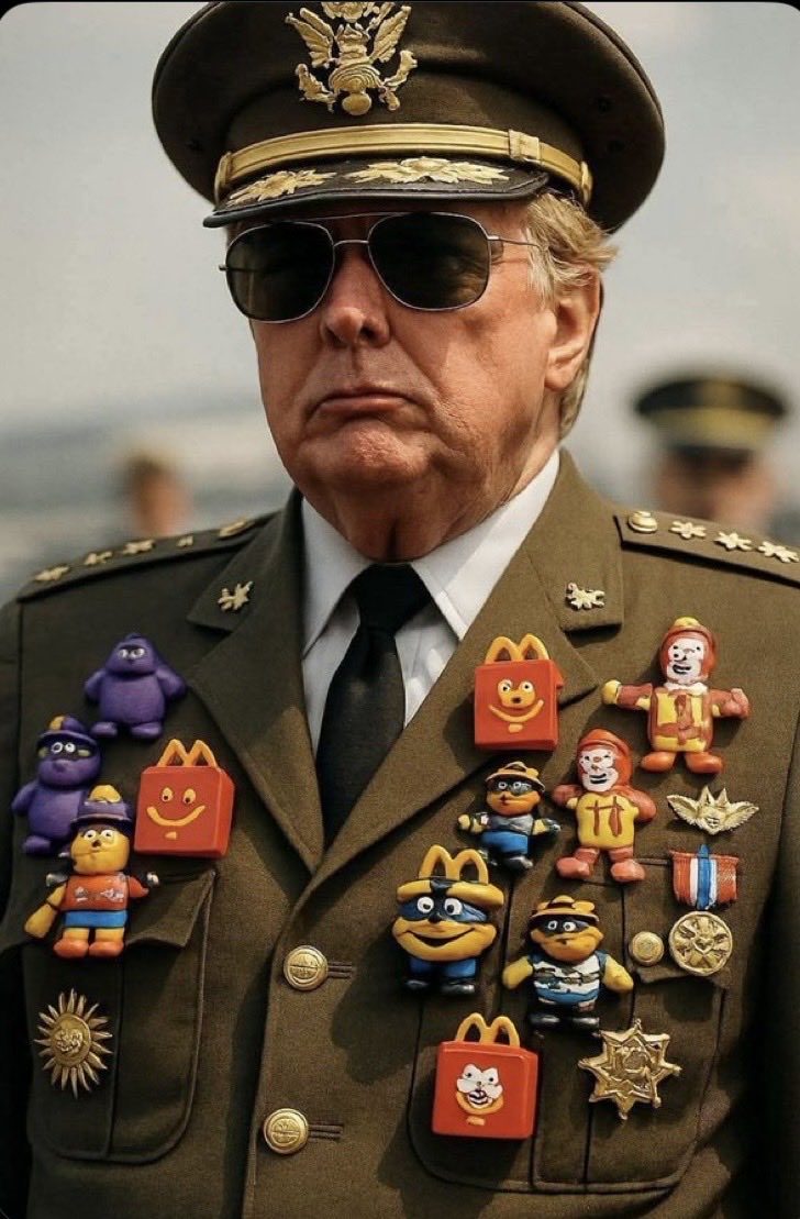 MitchThomas15's tweet photo. I’ll see your #5starGeneral and raise you a #GoldenArches moron with lifetime of free #HappyMeals @usgov @DeptofWar @HHSGov #5timeBoneSpursKing https://t.co/pC8AKfNxnh