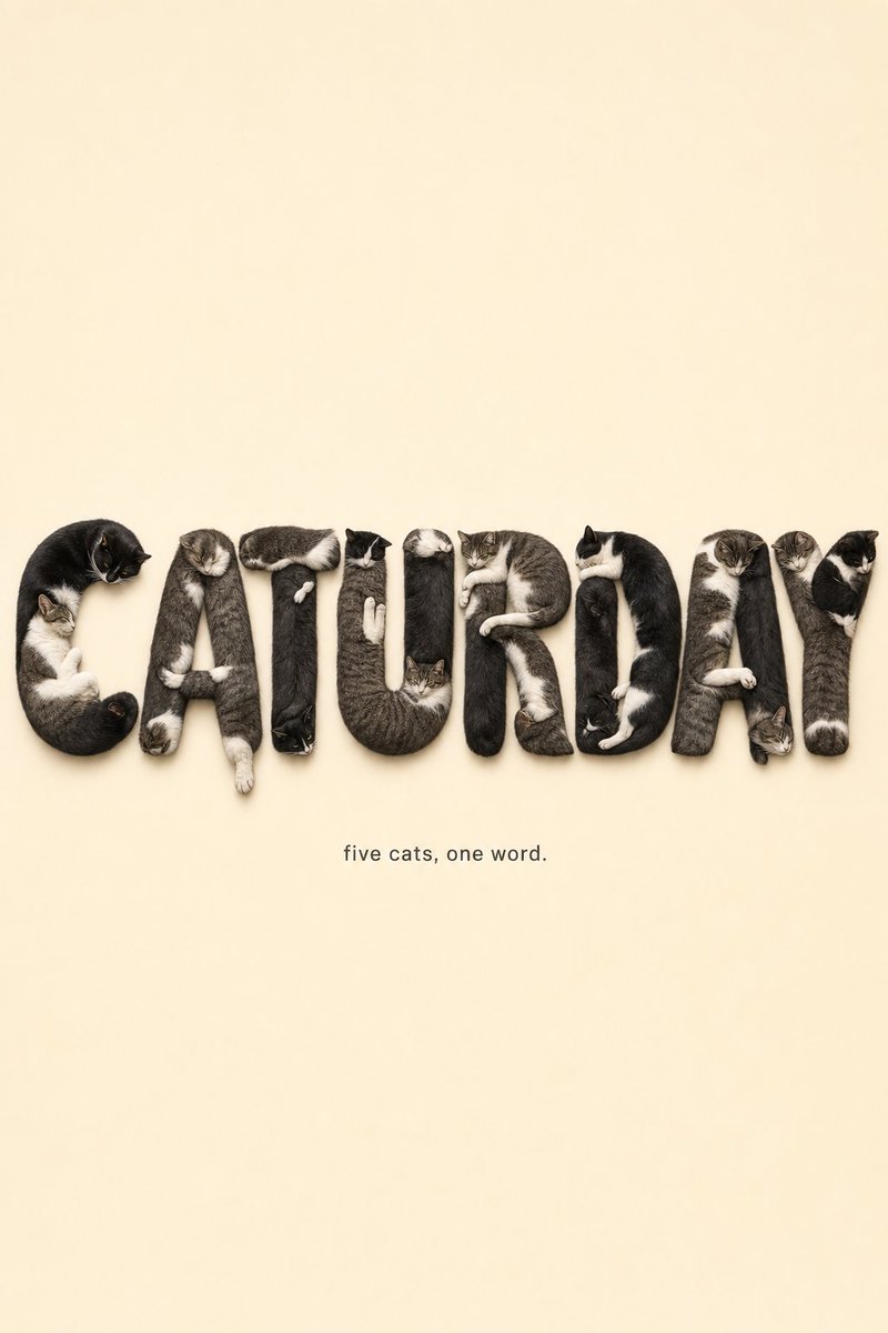 Cats Spelling CATURDAY Letters