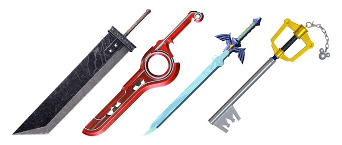 veneezaVtuber_'s tweet photo. this is the big four of video game swords. this is non-negotiable https://t.co/HqyG9lR18i