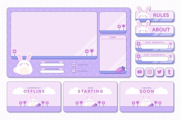 yunarts1's tweet photo. New VTuber stream overlay 💜
Soft lavender vibes, cozy streams &amp; a little bit of magic 
What do you think of the design? ♡
#Vtuber #VTuberAssets #VTuberOverlay #VtuberDesign #ENVtuber #Twitch #TwitchOverlay #Streaming #DigitalArt #ArtistOnTwitter https://t.co/yccfqovPoG