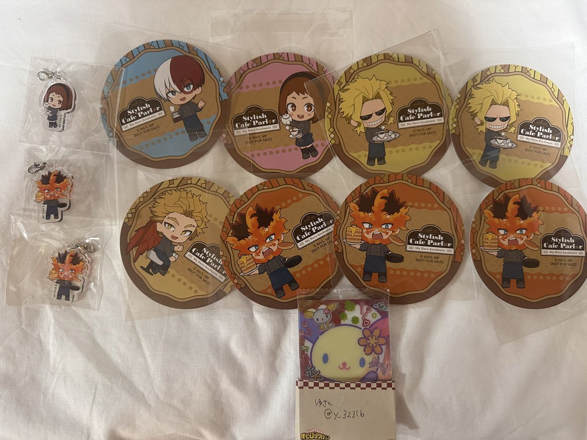 y_32316's tweet photo. 【交換】ヒロアカ アニメイトカフェ 特典 アクスタ 缶バッジ アクリルカード ステッカー コースター 缶ケースチャーム

譲:緑谷、爆豪、轟、麗日、エンデヴァー、ホークス、オールマイト、荼毘、トガ、黒霧、AFO、トゥワイス、コンプレス

求:相澤

新宿手渡しor郵送希望
検索からもお気軽にどうぞ🙇‍♀️ https://t.co/04go7pu52Y