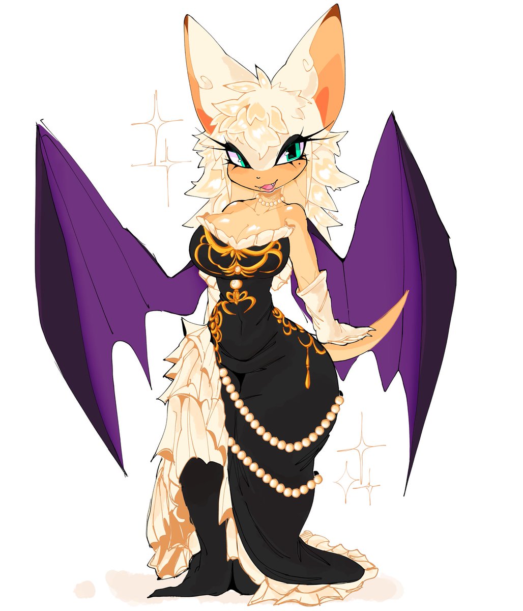y2karat_'s tweet photo. black dress rouge? Prolly #art #rougethebat #sonic https://t.co/24flQGDeRk