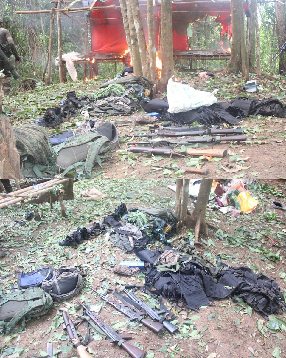 official_dgar's tweet photo. ASSAM RIFLES AND INDIAN ARMY STRIKE UKNA CAMP IN CHURACHANDPUR, NEUTRALISE 2 CADRES AND RECOVER ARMS

#AssamRifles and #IndianArmy launched a joint operation based on specific intelligence input on the night of 29 Aug 2026 in Phaibong village, Henglep Sub-Division, Churachandpur. Forces established surveillance over a UKNA camp and commenced tactical closing in at 5 AM on 02 Sep 2026.

When UKNA cadres opened indiscriminate fire at 5:30 AM, troops retaliated with controlled fire. Intel confirms 2 UKNA cadres neutralised and 2 injured. Search of the camp yielded 2 MA Rifles (5.56 mm), 1 AK-56 Rifle (7.62 mm), 1 Lathode Gun (40 mm), 7 Lathod Grenades, 15 AK Magazines, 371 AK-56 rounds, 601 MA Rifle rounds, 172 SLR rounds, 15 combat uniforms, 7 ammunition pouches, 5 backpacks, 3 combat bags and 5 pairs of jungle shoes. Operations continue in surrounding jungles.

#WeaponsRecovery #ArmsSeizure #CounterInsurgency #PeaceAndSecurity #NationFirst #AssamRiflesAction

@HMOIndia @adgpi @PIBHomeAffairs