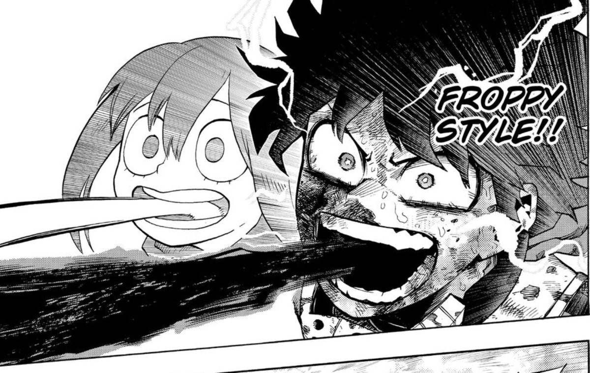 OCh40s_'s tweet photo. Lo que es gracioso porque su movimiento con Black Whip inspirado en alguien es justo en Tsuyu, osea una rana https://t.co/gR8ZFiO15Z