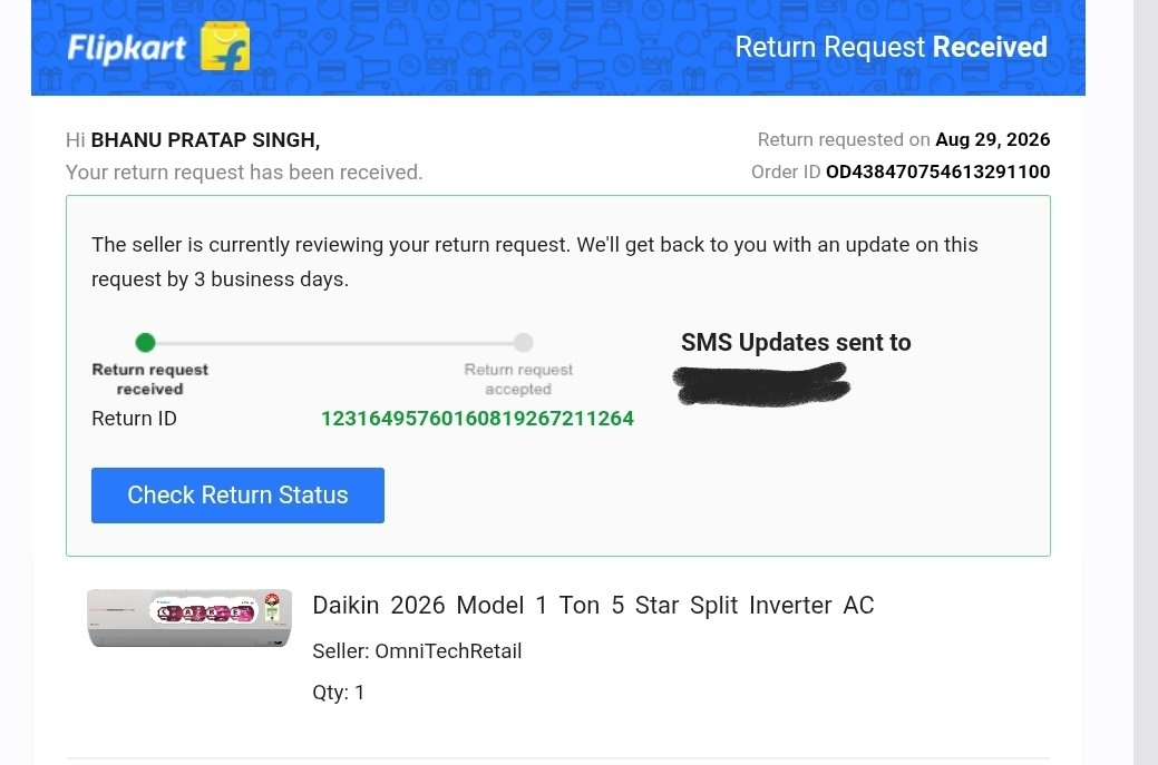 bhanupratap2602's tweet photo. @Flipkart delivered and AC with missing main wire &amp; wrong copper pipe (attached report) which means an opened product was delivered. The pathetic customer service is working since 29/08 for a return with no success but only harassment &amp; new timelines
@nch1915 @flipkartsupport https://t.co/MsvoLR92l5