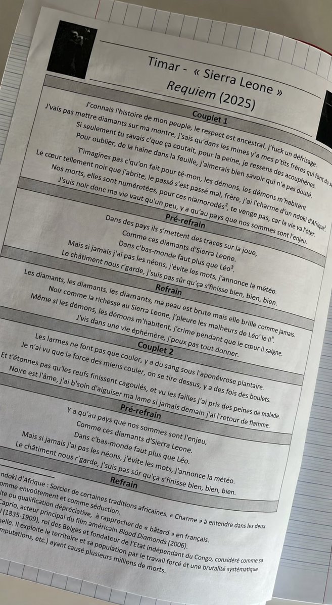 rapunchline's tweet photo. 🚨 INSOLITE

Le morceau "SIERRA LEONE" de TIMAR a été repris dans un cours de classe de 3ème ! 🤣 https://t.co/XGBifmKQ1R