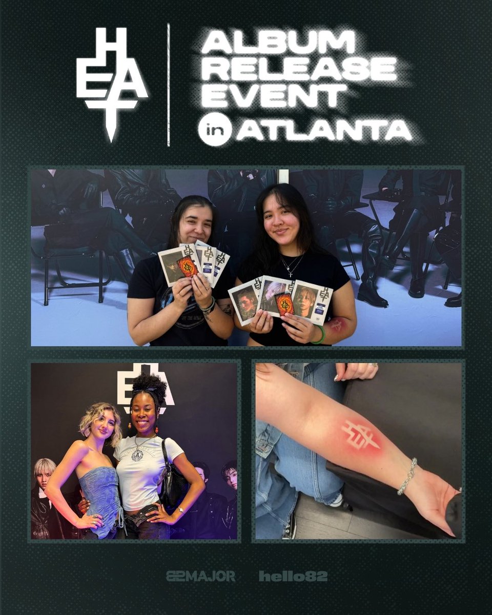 hello82ATLANTA's tweet photo. All eyes on 82MAJOR! 🤩
Throw away all your worries at the 82MAJOR Album Release Event with Exclusive Albums, Freebies, Airbrush Tattoos and more! 

♨️  9/4 - 9/6 | 11AM - 7PM
📍 @hello82ATLANTA

@82MAJOR_231011
#82MAJOR #82메이저 #HEAT #hello82 #hello82ATLANTA https://t.co/vFSWqo3PdJ