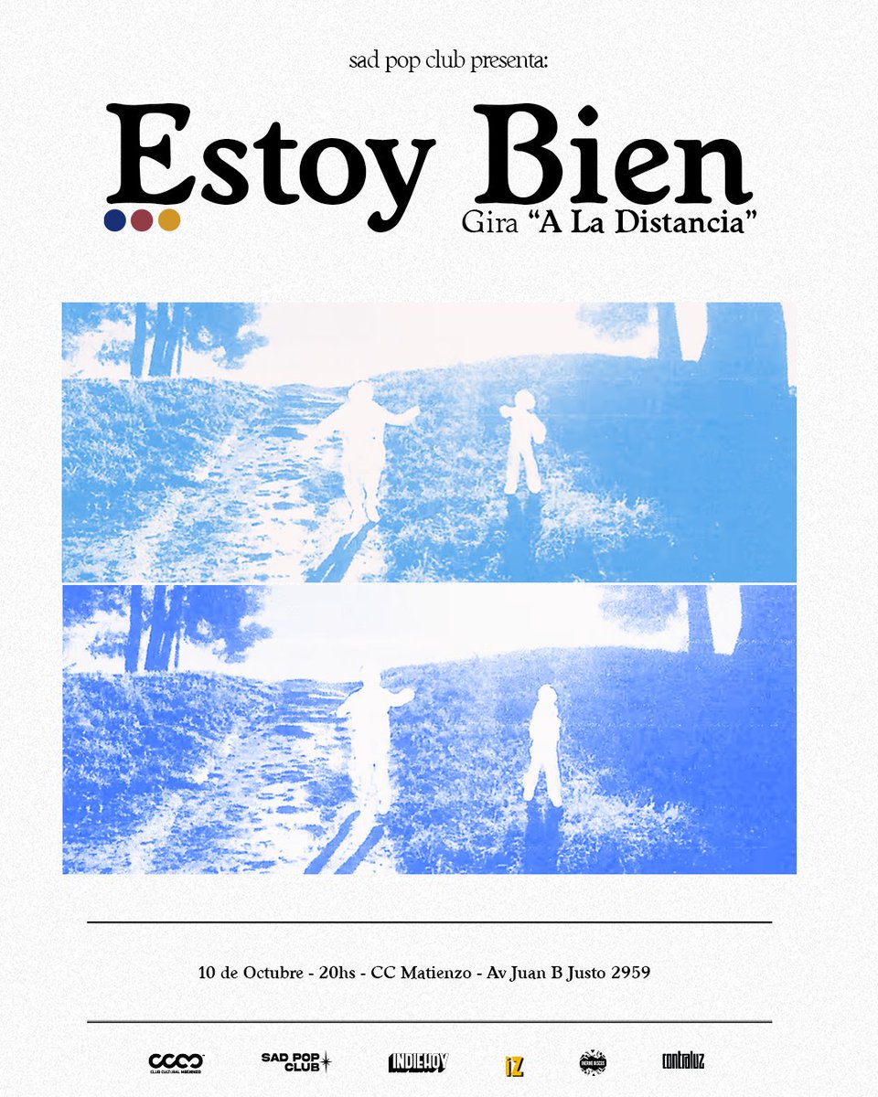 sadpopclub's tweet photo. Vuelve una de las bandas más queridas de Chile a presentar su segundo disco de estudio.
Estoy Bien se presenta este 10 de octubre en @cc_matienzo a las 20:00 y los combos ya están agotados, quedan las últimas de preventa: https://t.co/CTdp3DdALH https://t.co/FPLbUCIqQ0