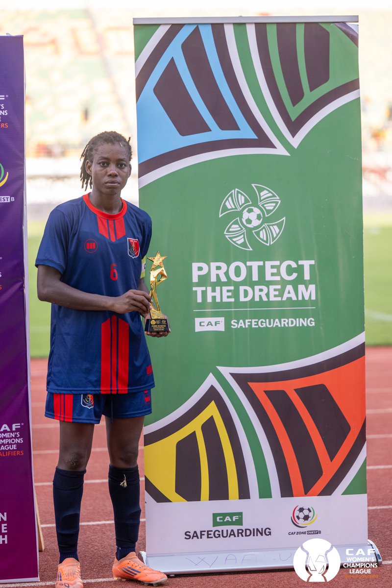 CafZoneOuestB's tweet photo. 🌟⚽ Woman of the Match!
Captain Délawaléa Stéphanie Sow (#6) is named Woman of the Match in USFA vs Dynamique FC.
🏆 Trophy presented by Philippe Tchéré, Executive Director of WAFU‑B.
👏 Well‑deserved recognition!
#UFOAB #USFA #DynamiqueFC #WomanOfTheMatch #WomensFootball
🌟⚽ Femme du Match ! La capitaine Délawaléa Stéphanie Sow (n°6) est élue Femme du Match USFA vs Dynamique FC. 🏆 Trophée remis par Philippe Tchéré, Directeur exécutif de l’UFOA‑B.
👏 Bravo à elle pour cette performance !
#UFOAB #USFA #DynamiqueFC #FemmeDuMatch #WomensFootball