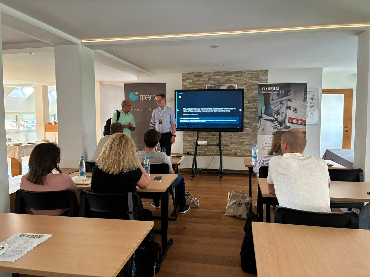 SebStefMD's tweet photo. Basic Colonoscopy Training in Domžale, done. LCI and BLI on Friday, CAD EYE and SCALE EYE on Saturday.
Thanks to Prof. Ibrahim for chairing, to Nancy, Tone Lovšin, Primož Struna and Damjan Košele for making it run, and to Medip and @FujifilmEMEA for the support. https://t.co/C7JCzMswba