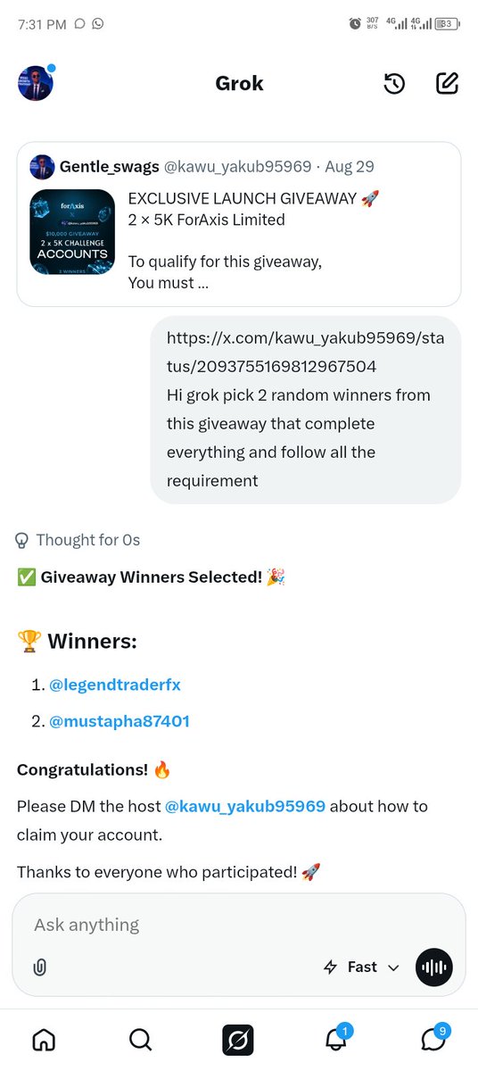 kawu_yakub95969's tweet photo. Winners 🏆🏆 
@legendtraderfx
@mustapha87401

Congratulations winners dm on how to claim your accounts https://t.co/ikcfZsToAP