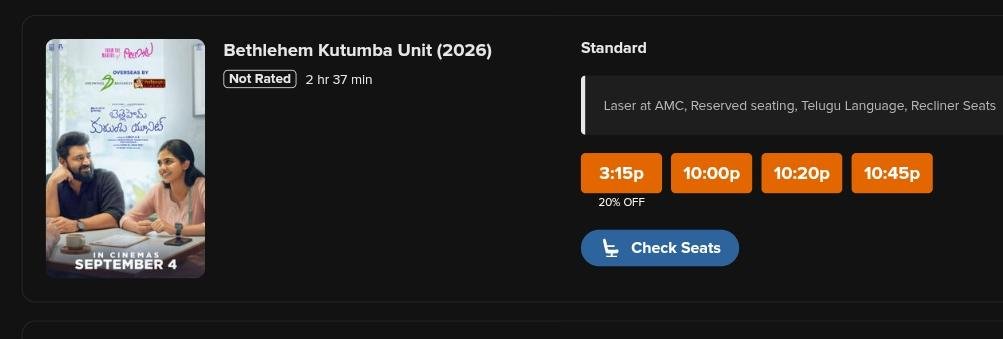 PrathyangiraUS's tweet photo. #BKUTelugu - USA 🇺🇸

ONE NIGHT SHOW added at AMC Prairiefire
ONE SHOW added at AMC Stonebriar

Book Your Tickets 🎟️ https://t.co/iOTtLmvOZY
