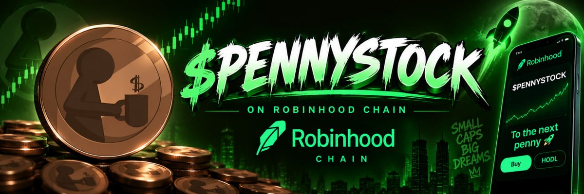 Pennystock_RH's tweet photo. Penny stocks are back, just not where you left them

$PENNYSTOCK is now on robinhood chain 🪙

see you at the next penny.

0x0ad10560ef0a1b9822f211e2631b7e7865e9e97a https://t.co/uFZLdAuXry