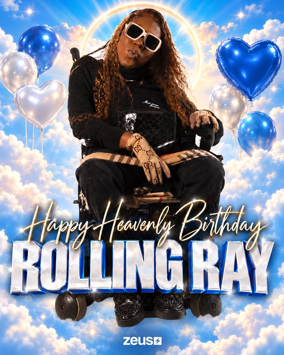 The_ZeusNetwork's tweet photo. 🙏🏾 Today we say #HappyHeavenlyBirthday to #RollingRay! 🤍 Help us CELEBRATE his life, plus the love, laughs, & LIGHT he left behind! ✨ Forever in our hearts, ♾️ it’s a party in Heaven today! 🎉 Drop those 🕊️ & show #RollingRay some BDay LOVE in the comments!👨🏿🦼➡️🎈 https://t.co/ugtVF2z3GW