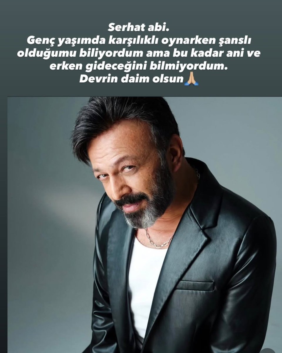bosunatiklama's tweet photo. Tolga Sarıtaş, eski rol arkadaşı Serhat Kılıç'ın vefatı:

"Serhat abi, genç yaşımda karşılıklı oynarken şanslı olduğumu biliyordum ama bu kadar ani ve erken gideceğini bilmiyordum. Devrin daim olsun." https://t.co/hcebHb4FMe