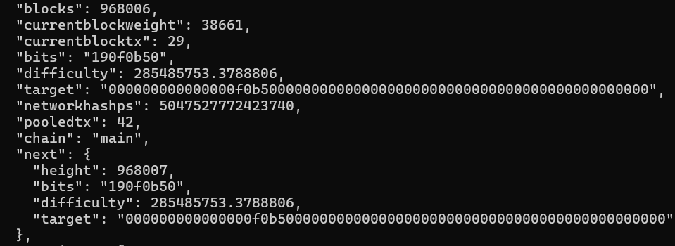 GregTonoski's tweet photo. $ ./bitcoin-cli getmininginfo
5 PH/s and keeps rising 🚀 https://t.co/NQpAl0Lk04