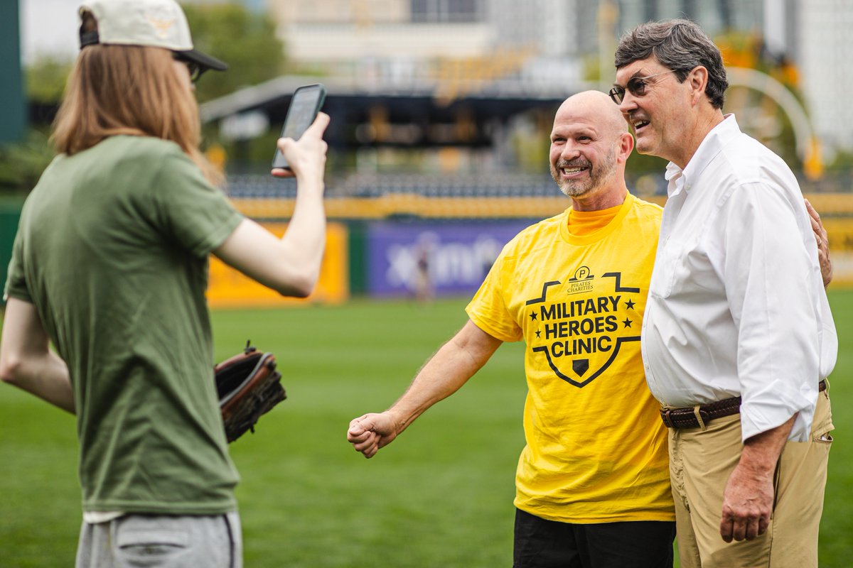 BucsCommunity's tweet photo. This morning, we hosted our 4th annual Military Heroes Clinic, welcoming active-duty service members and veterans to the field for a day of baseball and fun. https://t.co/5hOaH53tAw