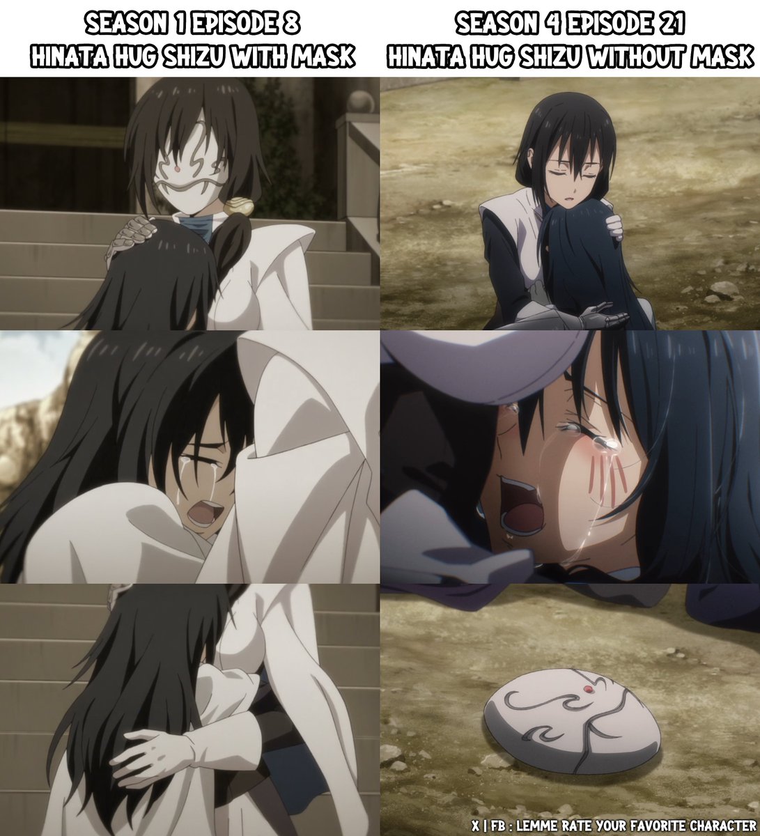 LRYFCID's tweet photo. Comparison of Hinata with Chronoa's body hugging Shizu 🤗

Real Timeline : wearing a mask
Reset Timeline : not wearing a mask

So, which one is real one ? 🤔

#tensura #anime #転スラ
#tenseishitaraslimedattaken https://t.co/FH7GYe2xN1