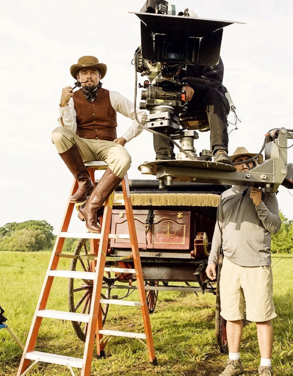 Welshie56's tweet photo. Leonardo DiCaprio behind-the-scenes during the filming of 'Django Unchained' (2012). https://t.co/TpoNp94QiT
