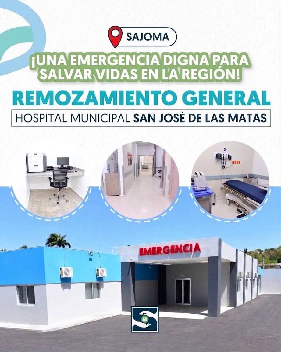 ArenosoHospital's tweet photo. ¡SAJOMA celebra la renovación de su hospital! 🏥👏🏻

El Hospital Municipal San José de las Matas ahora cuenta con espacios completamente remozados y equipados, incluyendo la ampliación y adecuación de su Emergencia, para brindar servicios de salud en mejores condiciones. https://t.co/iaMv4ZtGCH