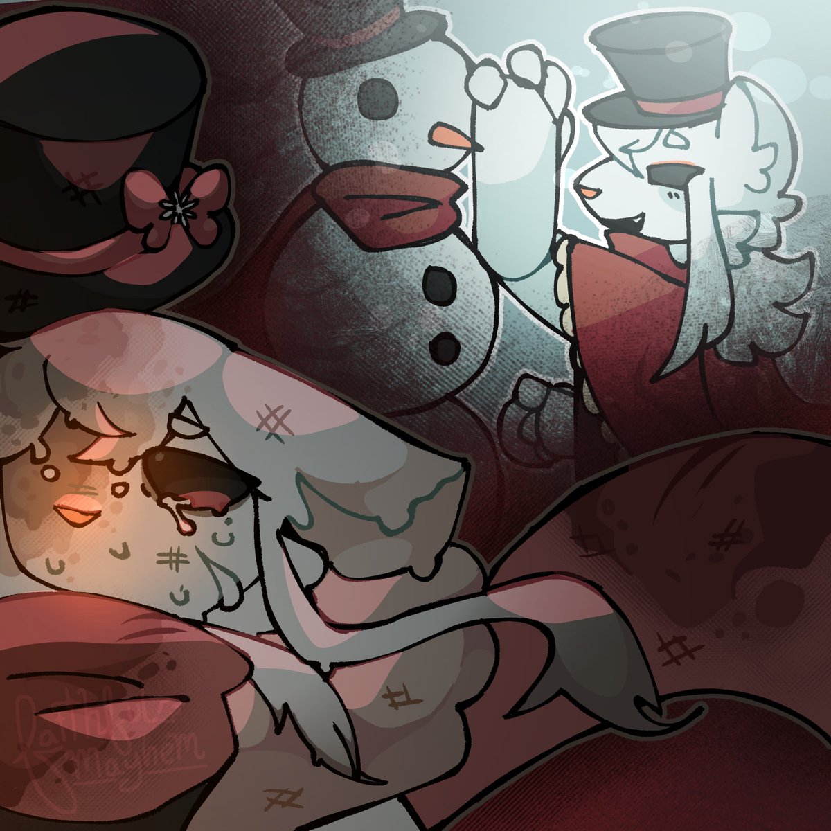 XFaithfulMayhem's tweet photo. // UU SPOILERS (?)

.
melt 

#UnstableUniverse 
#Snowlicker_Fanart https://t.co/yH7NPIopeF