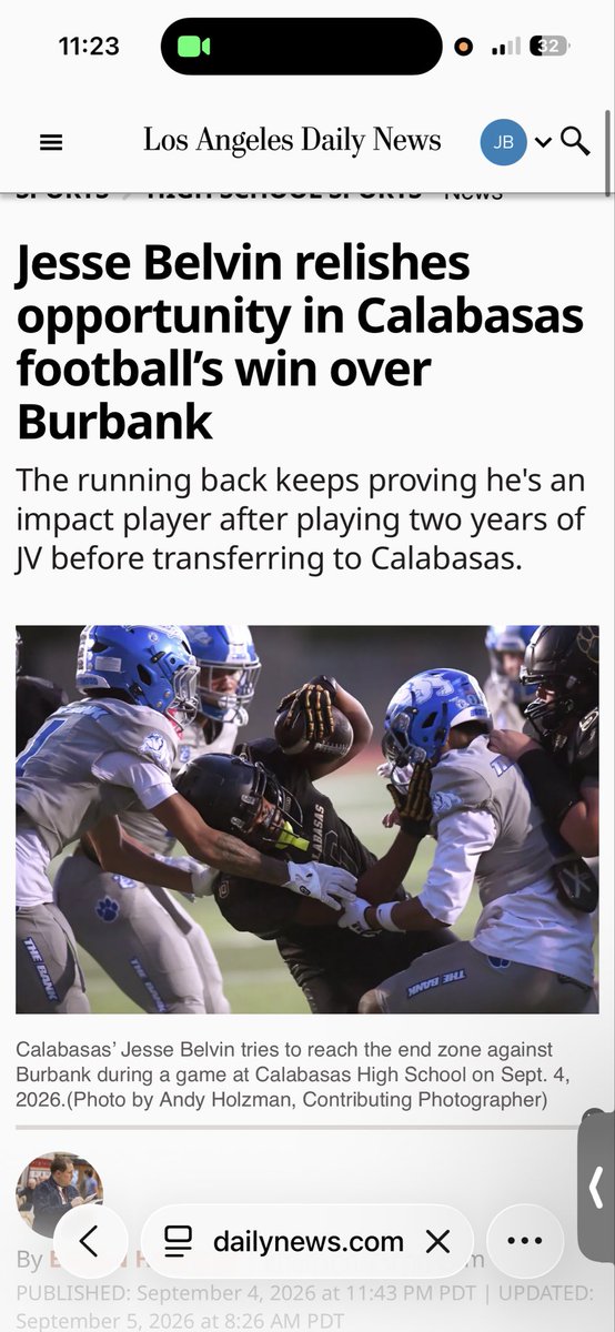 jessebelvin09's tweet photo. 3 tds and a 2 point conversion from last nights game against Burbank!! https://t.co/RBo1kVAIfz