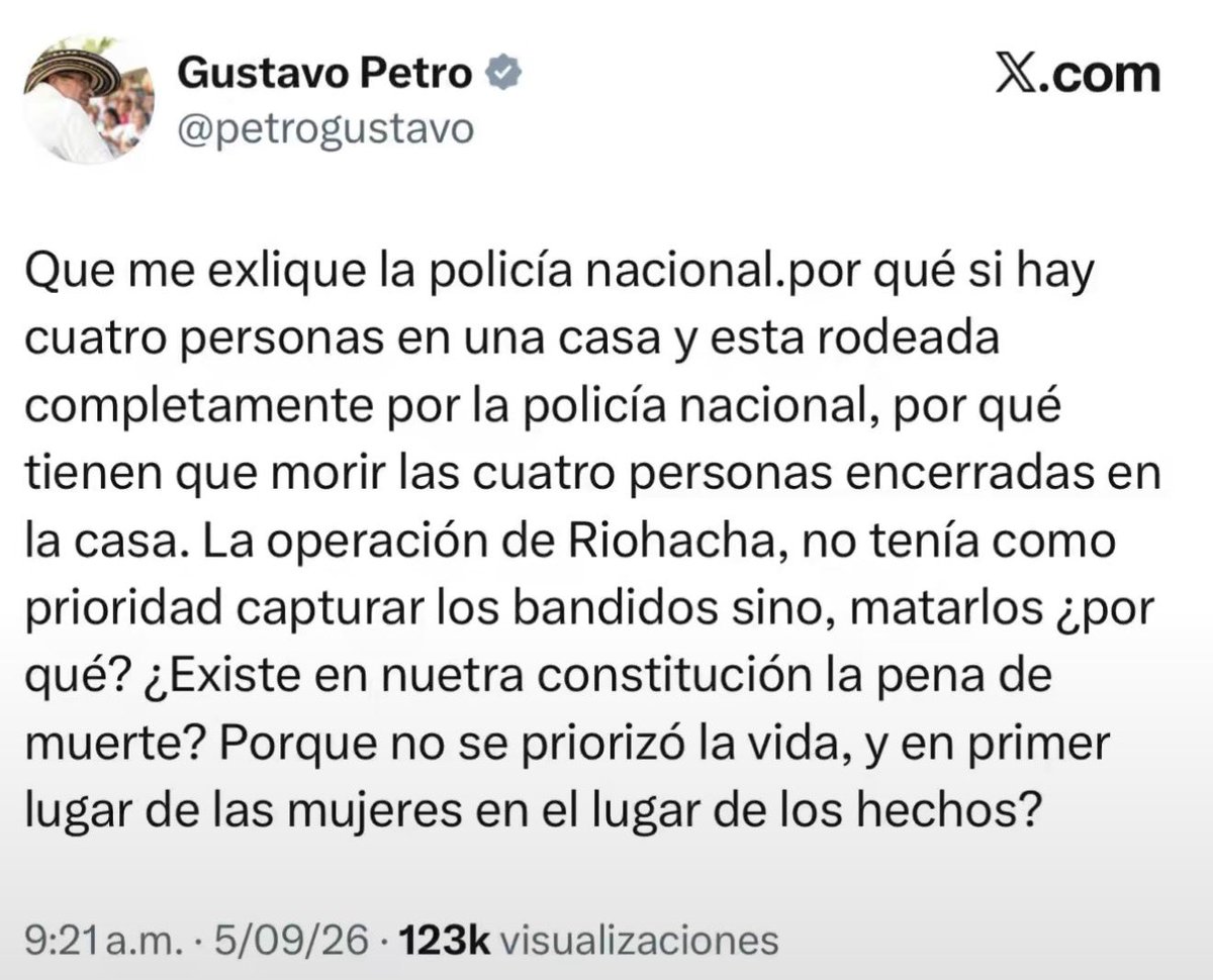 GermanRSenador's tweet photo. A Petro le duele la muerte de sus amigos terroristas pero no le duele las cientos de personas que Bendito Menor asesinó. https://t.co/loyEW04hPI