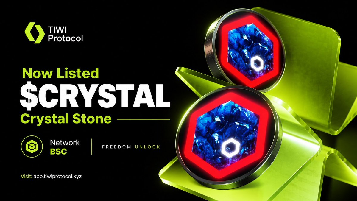 TIWIProtocol's tweet photo. 🚨NEW LISTING: $CRYSTALSTONES @crystalstones01  is now live on TIWI Protocol.

Discover it. Trade it. Swap it.
All inside the TIWI Protocol Super App. 

Get TIWI Protocol app on Play Store: https://t.co/448nbNWPrn

Want your token on TIWI Protocol?
Listings are FREE.

Apply → https://t.co/2sZztAVW06