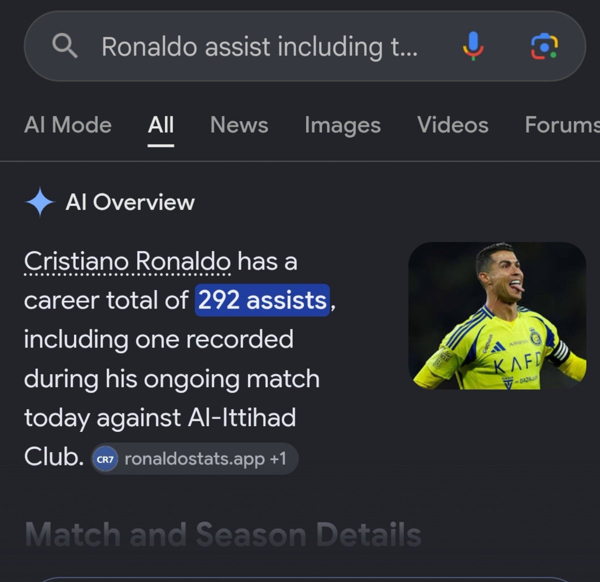 MavixRMCF's tweet photo. But Somehow Ronaldo will still have "261" career assist at the end of the match https://t.co/N2PeV6kZ3v