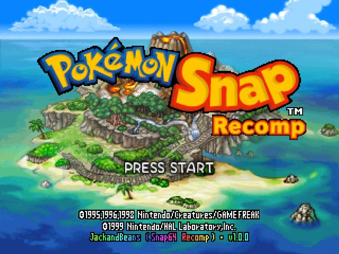 SrLinguicaVIVE's tweet photo. Lançado Snap64 Recomp, uma versão nativa de Pokémon Snap de Nintendo 64 para o PC, usando recompilação estática!

- Game rodando exatamente como no console
- Interpolação de quadros
- Widescreen com um campo de visão realmente mais amplo, anti-aliasing, supersampling, escala de renderização, opções de filtro de textura e dithering
- Exporte a foto para PNG usando a tecla P ou o botão Voltar do controle
- Snap Station: a impressora de adesivos do quiosque da Blockbuster, emulada na porta 4 do controle e acessada por meio de uma quinta opção no menu principal. Ao imprimir, você obtém uma folha com dezesseis adesivos e o visor da própria impressora.