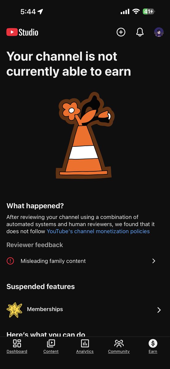 julzdot's tweet photo. Similarly to many other creators in my niche. My appeal has been denied due to false violations. No specifications on where I’ve done wrong just that a “significant portion” of my channel is violating the rules. The channel that has been in the YPP for almost 4 years with no issues. 

@TeamYouTube I need to speak to an actual human being about this because this is the same copy paste email many of my other fellow creators have received.

Anime,Cartoons, or just animation in general is not a form of entertainment that is STRICTLY  for children. The same applies to literally every other form of media. It’s outrageous that this is even an issue effecting as many as it has been ,and there has been no word on it from you guys at all other than the same emails being recycled.