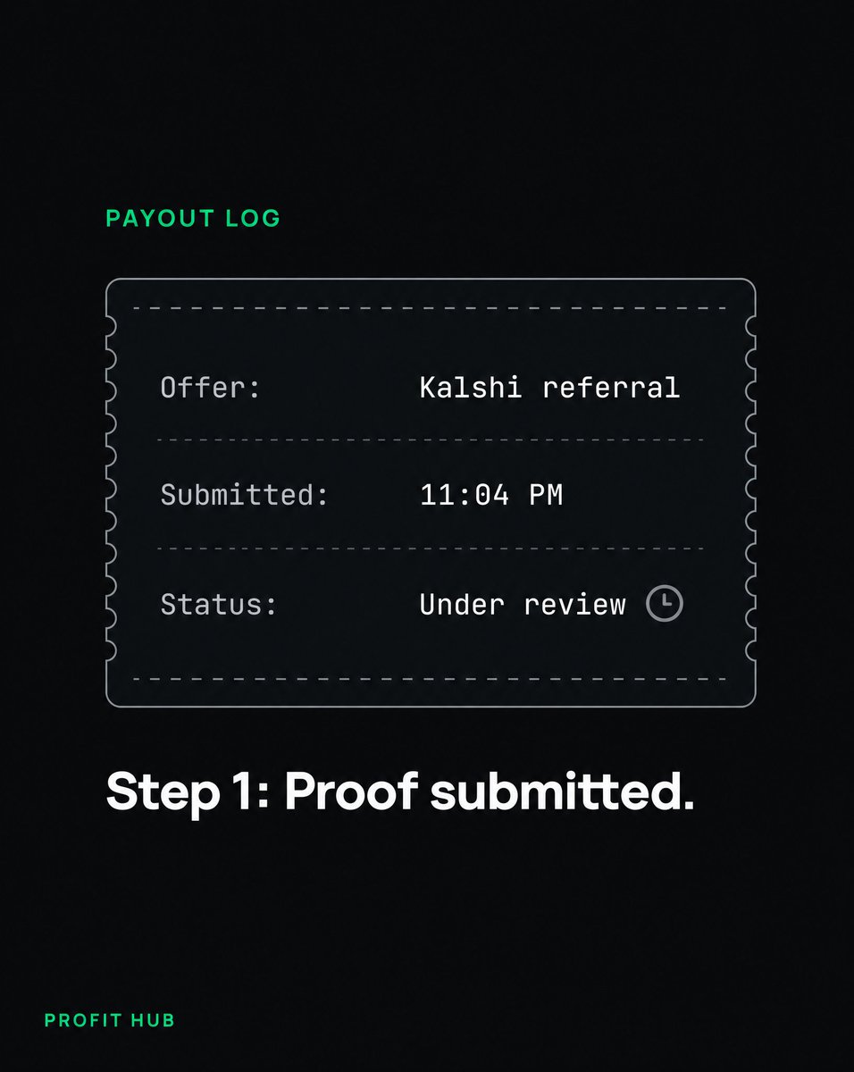 GetProfitHub's tweet photo. Someone submitted proof at 11pm. It was approved by 11:42pm. Five dollars landed. That is not a testimonial, that is a timestamp.

We are done with vague 'people are getting paid' claims. Here is what an actual approved cycle looks like on Profit Hub: submission, review, payout, https://t.co/4YBShpjQnx