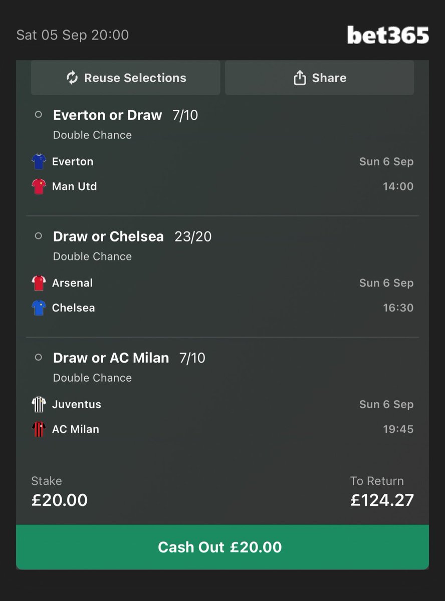 choicebetsuk's tweet photo. 🔥⚠️ TOMORROW’S UPSET TREBLE ⚠️🔥

Add To Your Bet Slip - https://t.co/Zvp0q3NST1

We’re backing the underdogs with DOUBLE CHANCE protection! 🛡️⚽️

🔵 Everton or Draw vs Man Utd — 7/10
🔵 Chelsea or Draw vs Arsenal — 23/20
🔴⚫ AC Milan or Draw vs Juventus — 7/10

🎯 TREBLE @ 5.21/1

Three outsiders — none of them need to win. Just avoid defeat! 👊🔥

LET’S LAND THE UPSET TREBLE! 💥💰

#FootballTips #BettingTips #DoubleChance #UpsetTreble #Everton #Chelsea #ACMilan #Acc