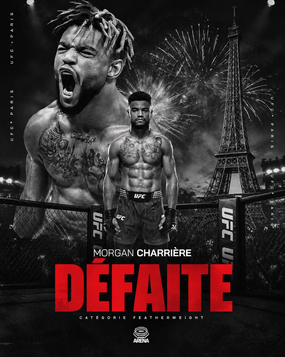 MMArena_'s tweet photo. 🚨🚨 MORGAN CHARRIERE S’INCLINE POUR LA 3EME FOIS SUR LES 4 DERNIERS COMBATS 😔

LIMA ÉTAIT JUSTE BEAUCOUP TROP FORT.

DECISION UNANIME ❌ #UFCPARIS https://t.co/o2nCjJ8ZnD