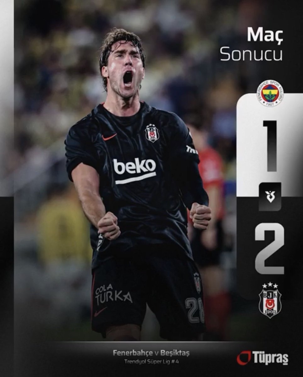 magazinvip's tweet photo. Fenerbahçe ve Beşiktaş maçı Beşiktaş’ın galibiyeti ile bitti .

#FbvBjk https://t.co/6LYtOH3yVL