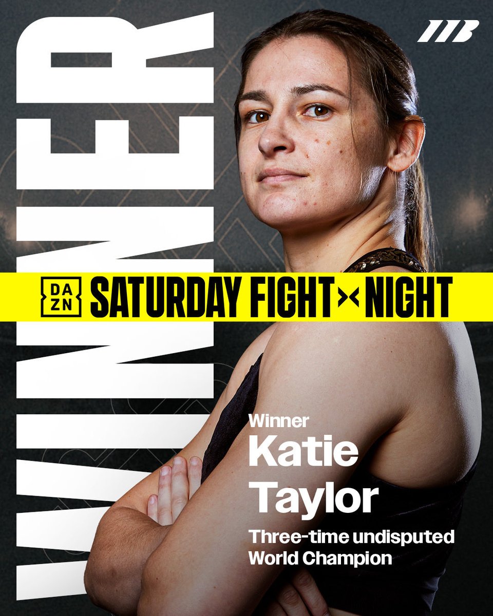 DAZNBoxing's tweet photo. 3X UNDISPUTED! 👑 

Katie Taylor: A legend of the game 👏

#TaylorPili https://t.co/5ijJmyMBJU