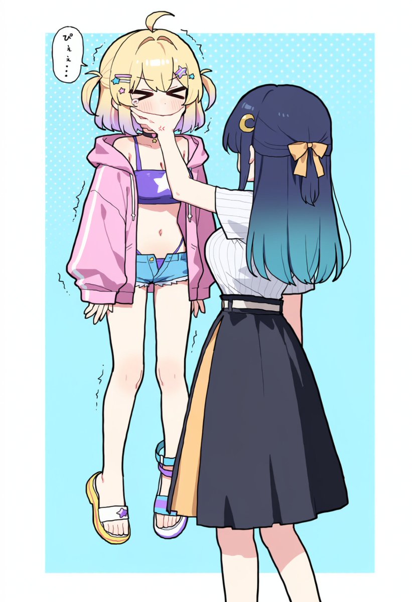 AI_Illust_000's tweet photo. 使えるかもしれないプロンプト(NovelAI V5)

｢iron claw｣
アイアンクロー。
安定感は低め。

｢grabbing another's face｣
他のキャラクターの顔を掴む事。
｢covered mouth｣と組み合わせるとこんな感じの掴み方になります。

｢lifting person｣
他のキャラクターを持ち上げる行為。 https://t.co/b2sQ9VmAPA