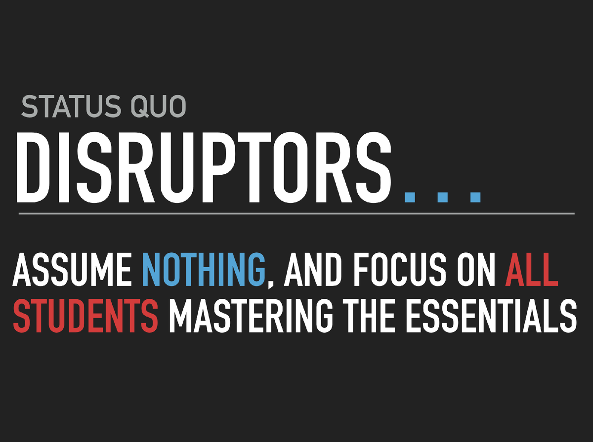 unfoldthesoul's tweet photo. The best educators don't make assumptions about what students can't do. They focus on ensuring every student masters the essentials. https://t.co/fjh5L8AXH9