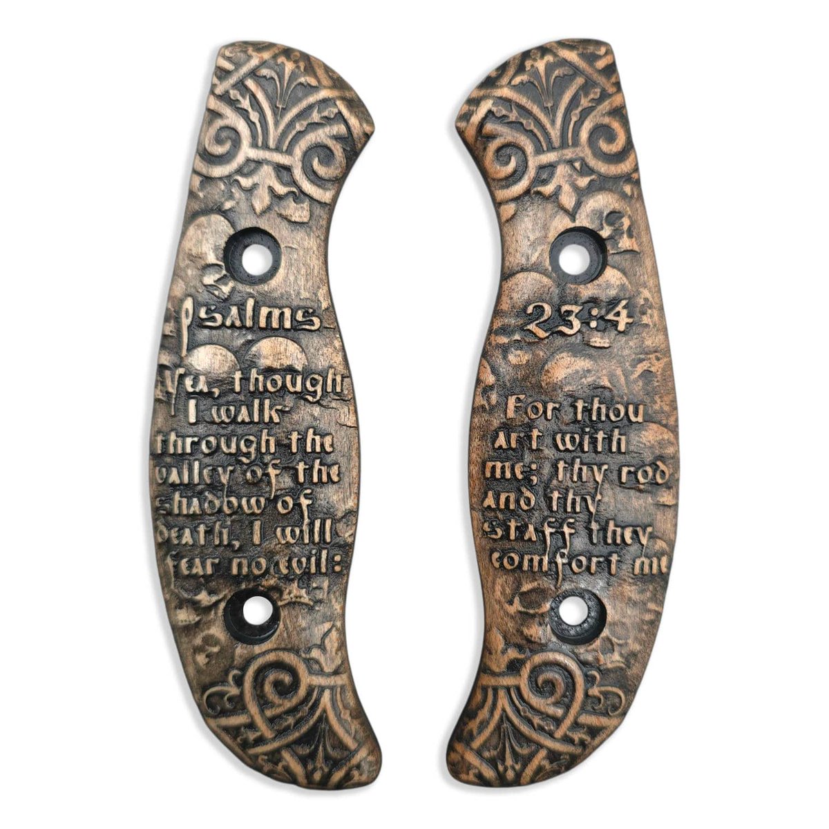 AllKnivesMatter's tweet photo. Yea, though I walk through the valley of the shadow of death, I will fear no evil: for Thou art with me; Thy rod and Thy staff they comfort me
~Psalms 23:4 
- Spyderco Mule Team 2 knife scales by Svechnikov Knives https://t.co/yOiiKjAdoY