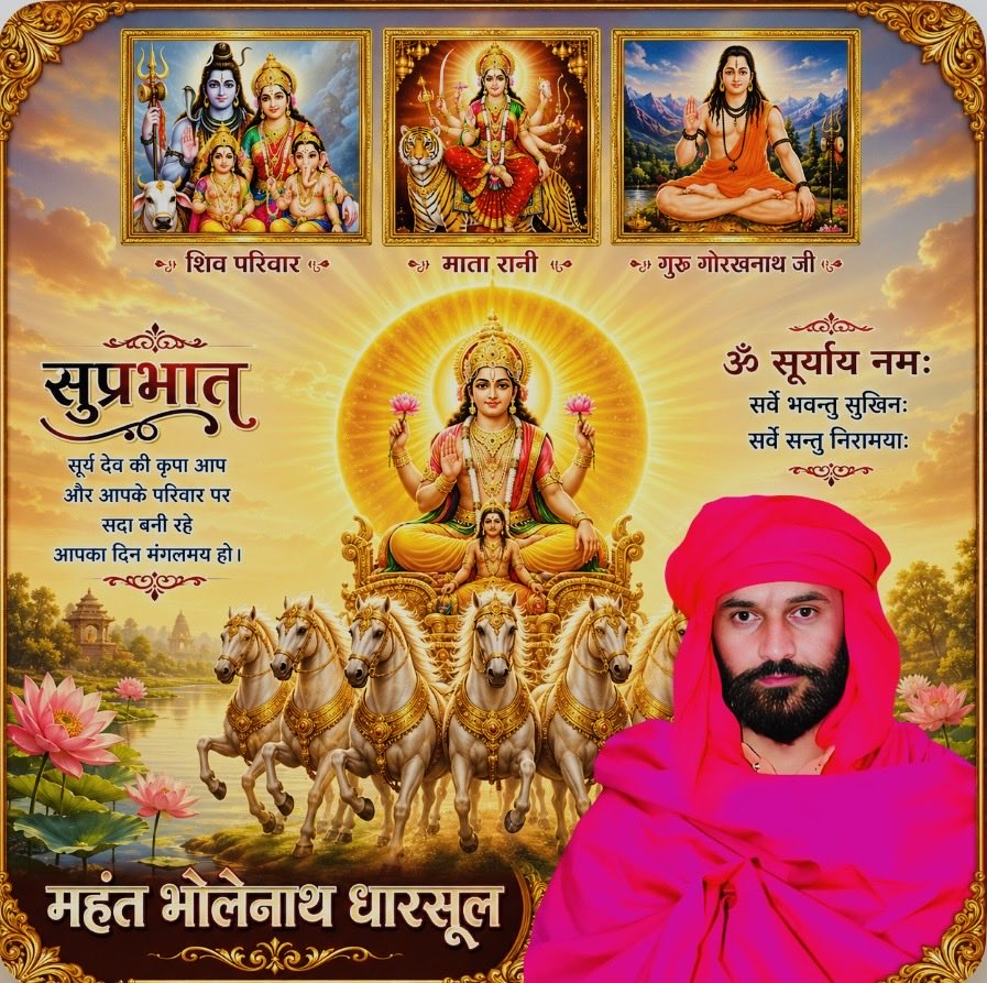 BholenathMahant's tweet photo. ईमानदारी और कड़ी मेहनत ही आपकी सफलता की कुंजी है।

सुप्रभात, शुभ रविवार,जय श्री सूर्यभगवान जी । https://t.co/elF8PHJqwe