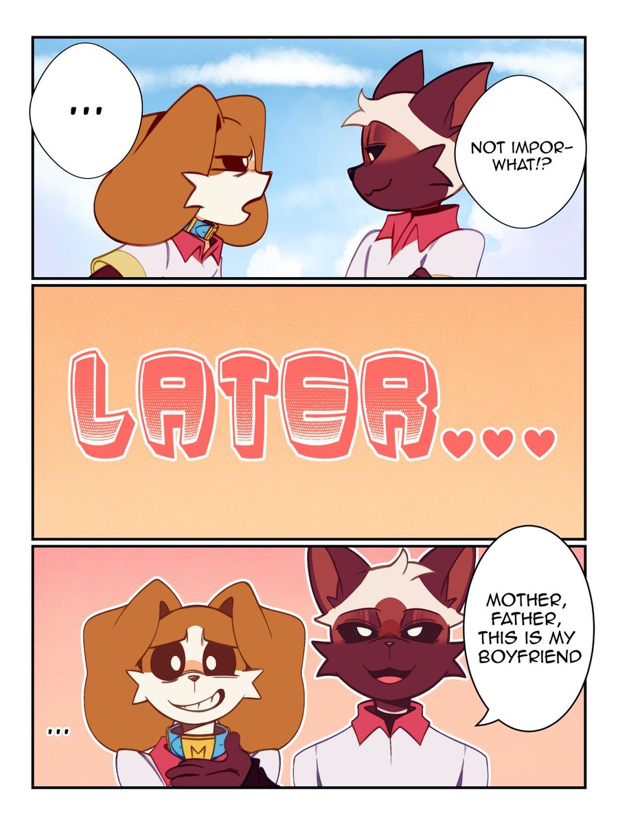 DevilshDonut's tweet photo. First impressions 🐶🐱x🐱🐱

Drawn by the wonderful @EmpDey 💕💕

I can't thankyou enough for all you do~ 
(5/5 in comments) 
#smilingcritterocs https://t.co/gUuBuhoEs1