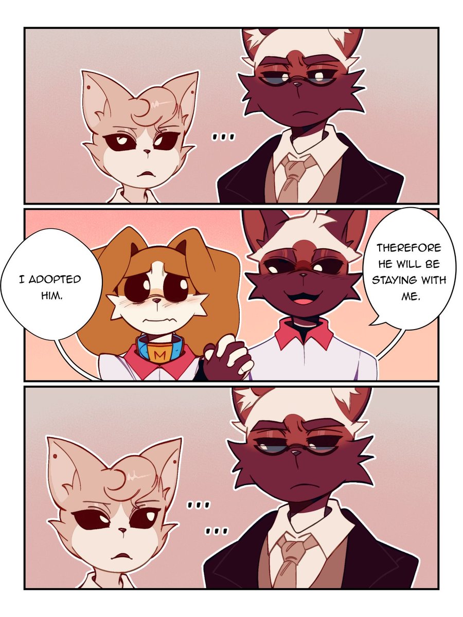 DevilshDonut's tweet photo. First impressions 🐶🐱x🐱🐱

Drawn by the wonderful @EmpDey 💕💕

I can't thankyou enough for all you do~ 
(5/5 in comments) 
#smilingcritterocs https://t.co/gUuBuhoEs1