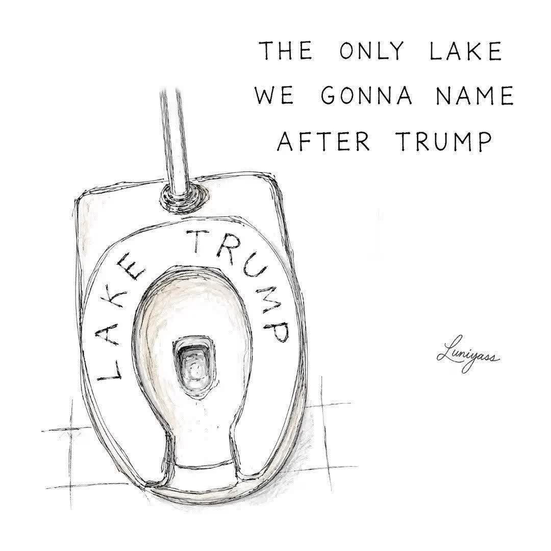 Amirmahdi_vg's tweet photo. تنها جایی که اسم «ترامپ» واقعاً به آن می‌آید:
Trump Lake 🚽

#TrumpLake https://t.co/nUUHSzeNEy