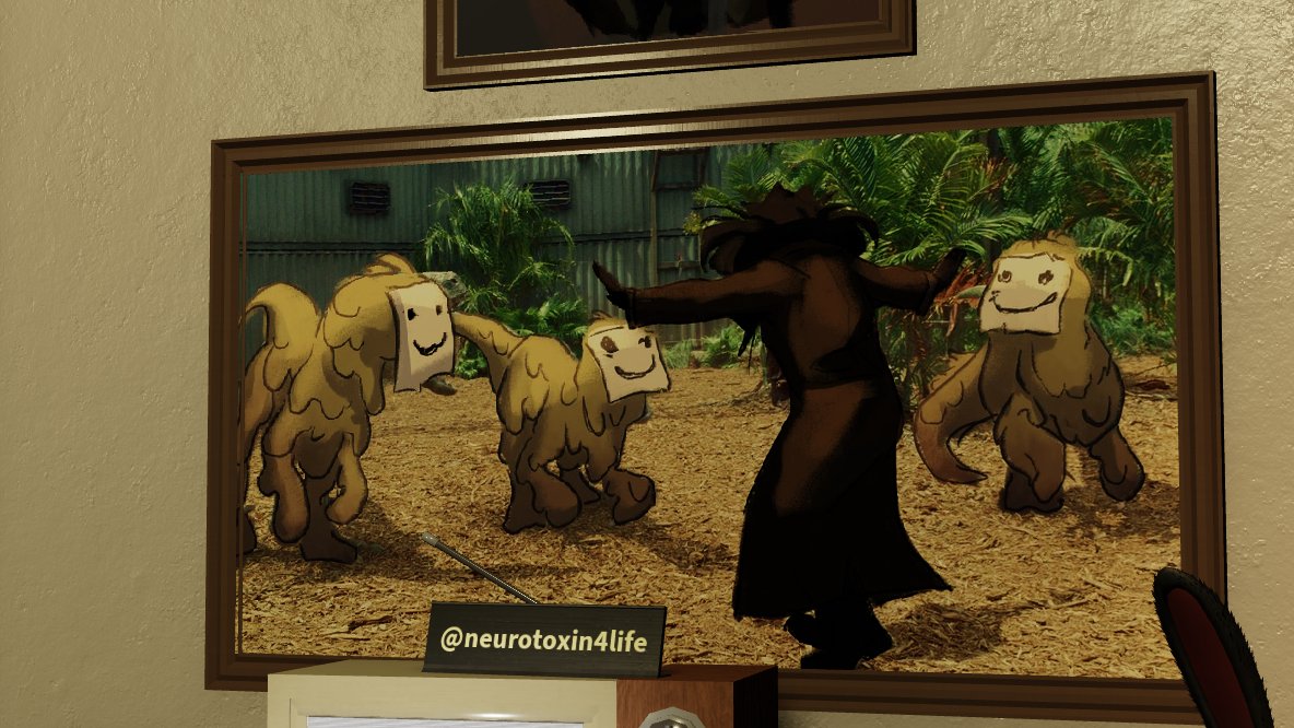 TheAxolotlSun's tweet photo. The Prototype Regretevator update releases in 40 minutes

Thank you to @/neurotoxin4life for your art in the lobby this week! https://t.co/LBhv0WcCUu