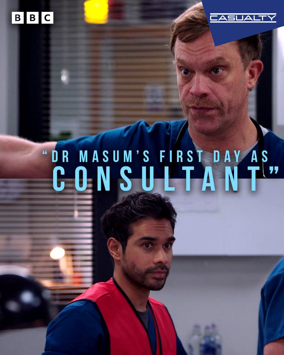 BBCCasualty's tweet photo. A baptism by fire, indeed! #Casualty40 https://t.co/BSMQb2yX3Z