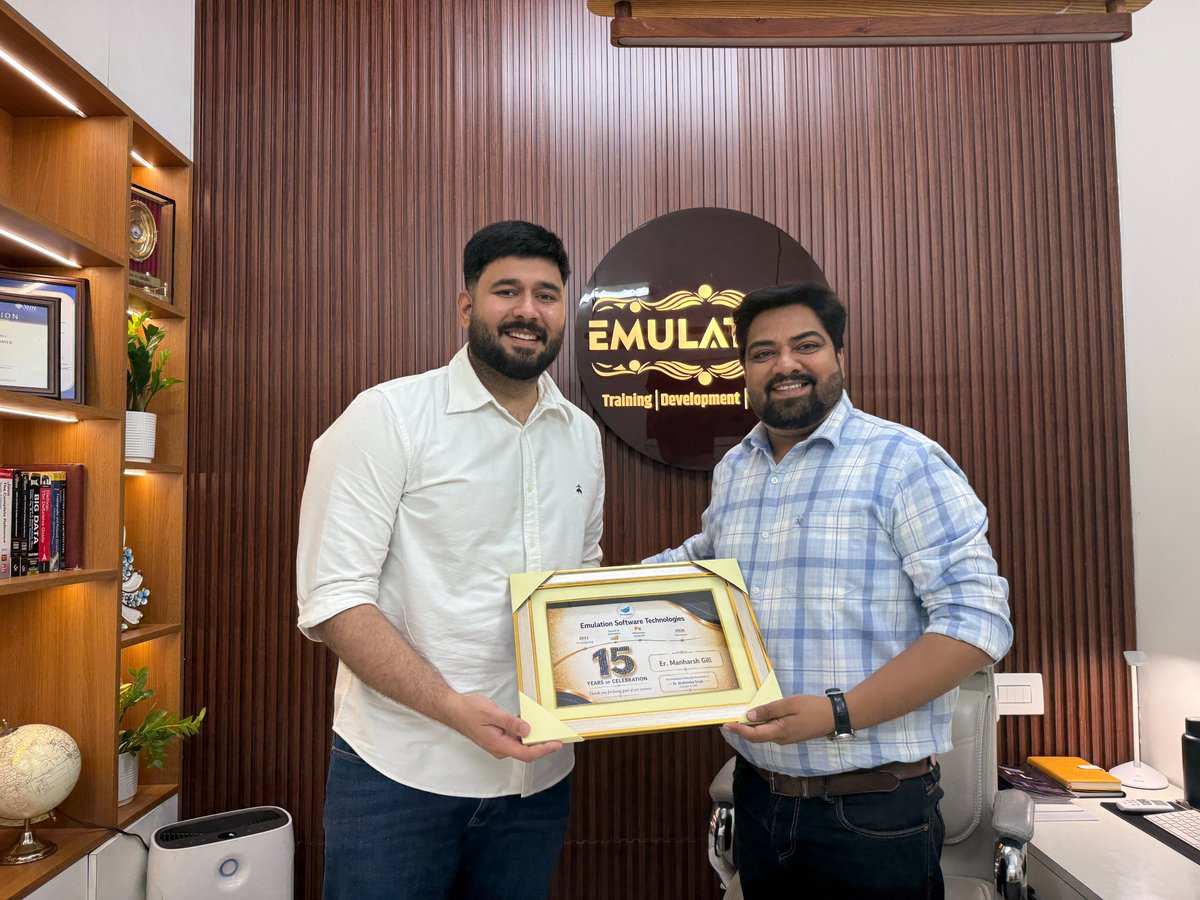 Emulation_india's tweet photo. Watching students turn learning into real achievements is always a proud moment! 💫 Manharsh Gill’s journey reflects dedication, continuous learning &amp; professional growth. 🚀 #Emulation #SriGanganagar #StudentSuccess #CareerGrowth #ProfessionalGrowth #ITCareer #EmulationLegacy https://t.co/s65V7pPO6u