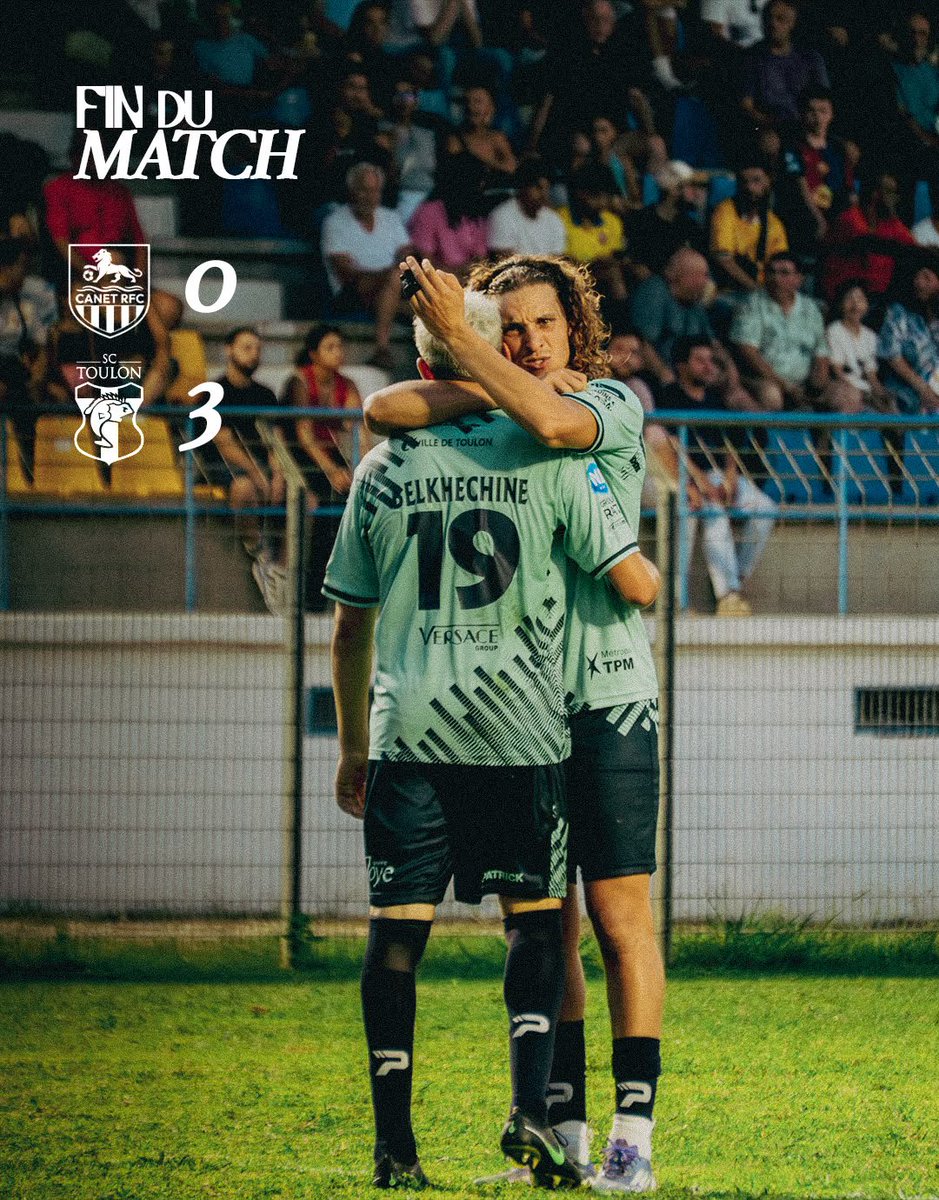 sportingtoulon's tweet photo. 💪 Première victoire de la saison sur la pelouse du Canet RFC, notamment grâce à un grand Belkhechine impliqué sur les 3 buts !

⚽️ Payet (31’)
⚽️ Csc (57’)
⚽️ Reymond (78’) https://t.co/XiAkZoOqwZ